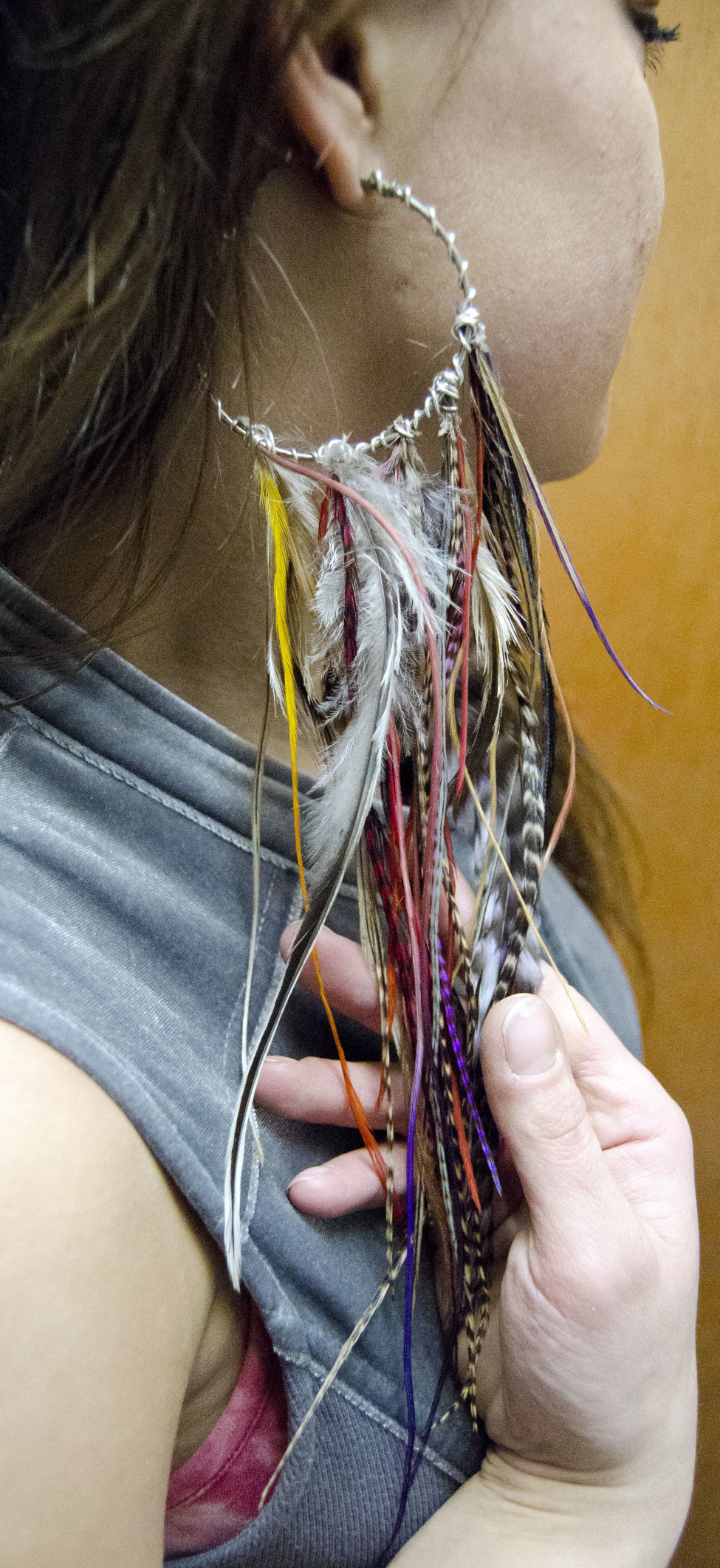 Tosha Riggs feather earrings